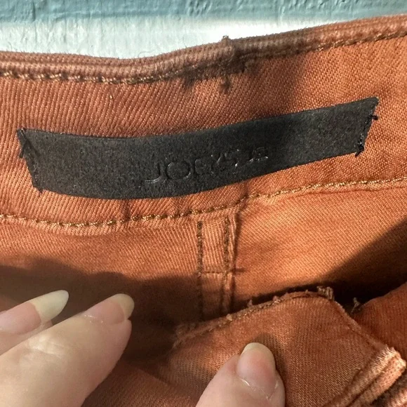 Joes Jeans THE CALLIE Bootcut Coated Leather  Brown Size 34 NWOT - Picture 6 of 12